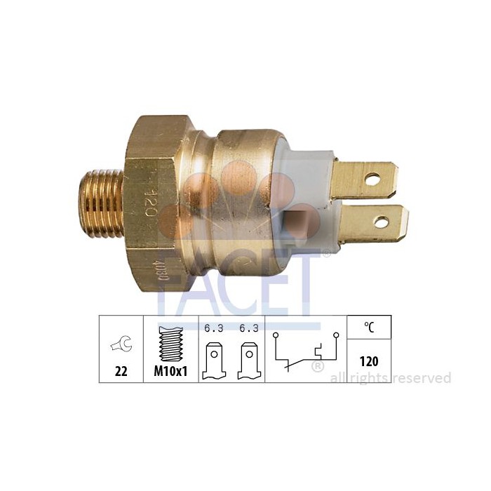 FACET Made in Italy - Temperaturschalter, Kühlmittelwarnlampe 7.4080