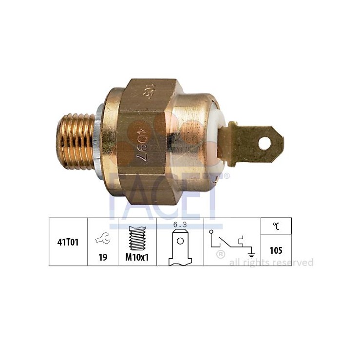 FACET Made in Italy - Temperaturschalter, Kühlmittelwarnlampe 7.4097