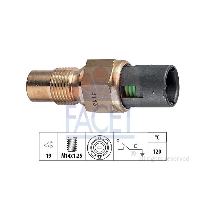 FACET Made in Italy - Temperaturschalter, Kühlmittelwarnlampe 7.4113
