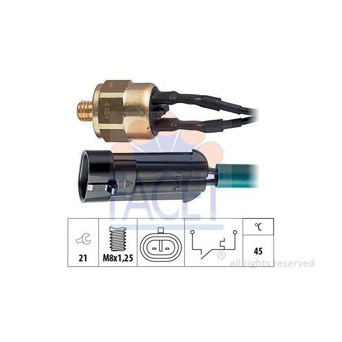 FACET Made in Italy - Temperaturschalter, Kühlmittelwarnlampe 7.4124