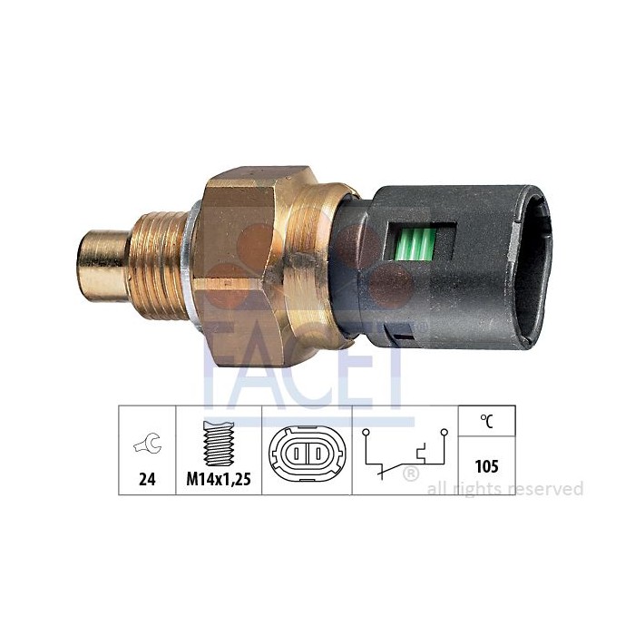 FACET Made in Italy - Temperaturschalter, Kühlmittelwarnlampe 7.4126
