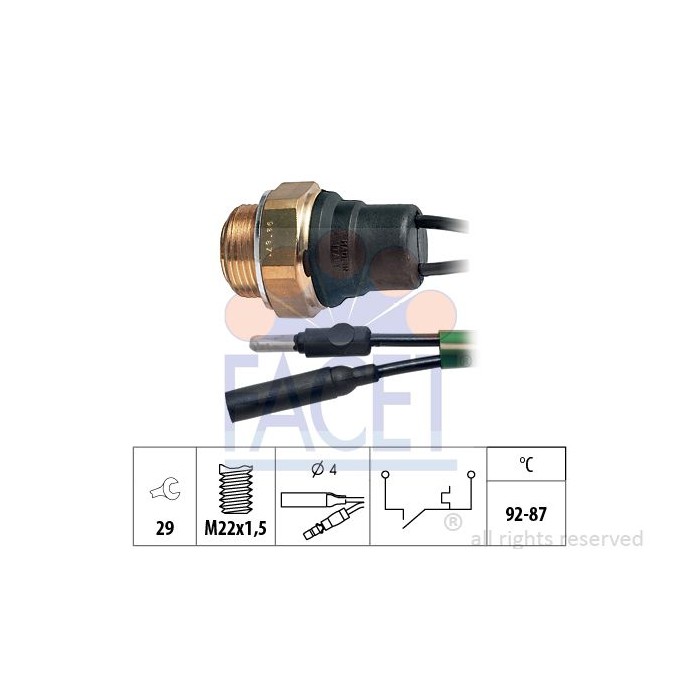 FACET Made in Italy - Temperaturschalter, Kühlerlüfter 7.5009