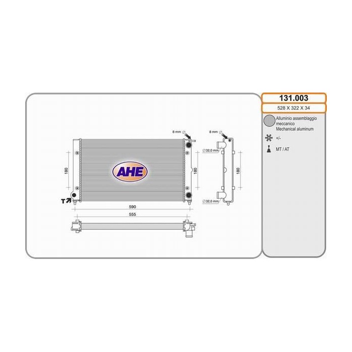 AHE Kühler, Motorkühlung 131.003