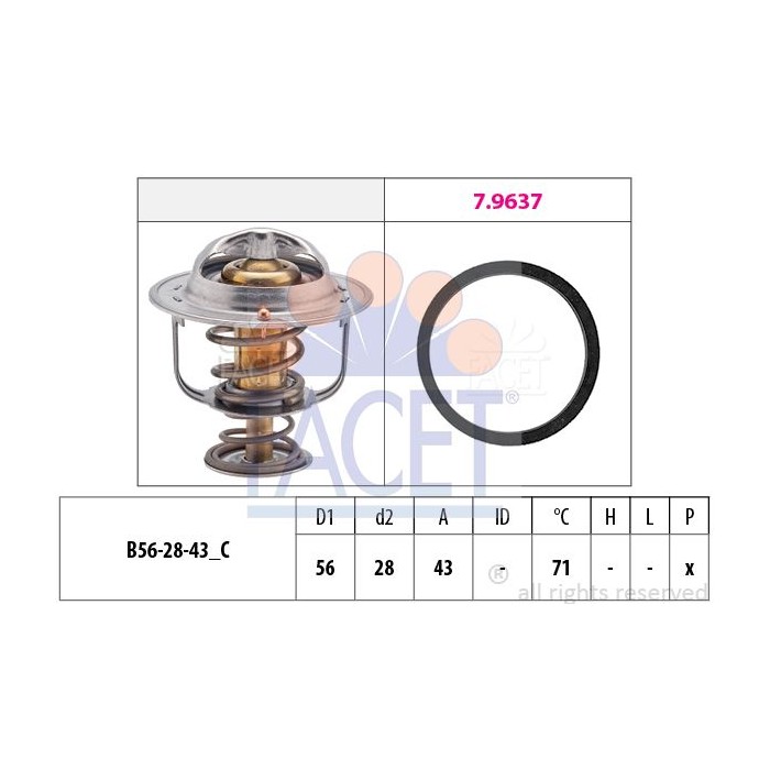 FACET Made in Italy - Thermostat, Kühlmittel 7.8650