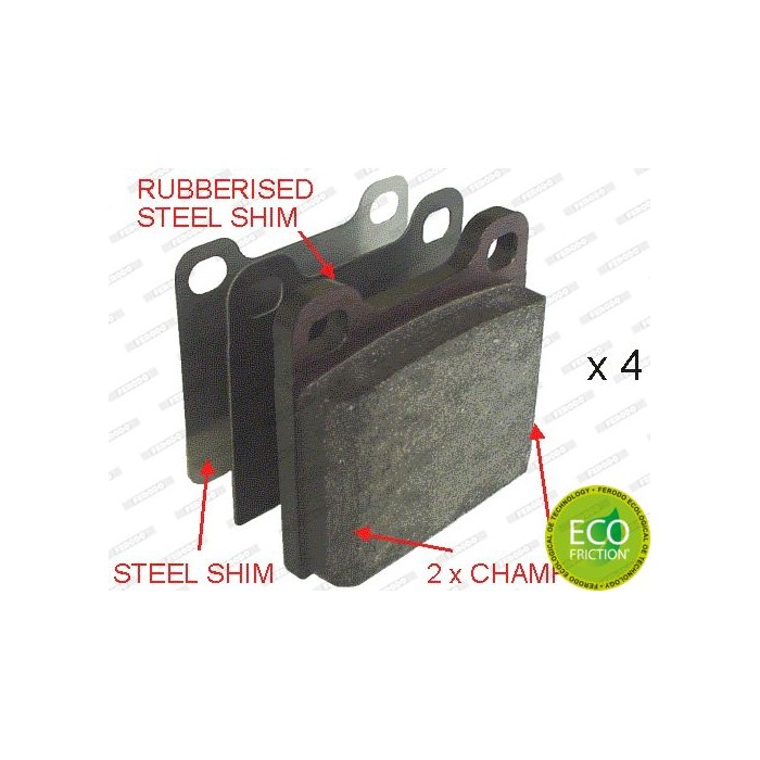 FERODO PREMIER ECO FRICTION Bremsbelagsatz, Scheibenbremse FDB704