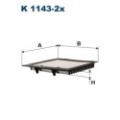 FILTRON Filter, Innenraumluft K1143-2x