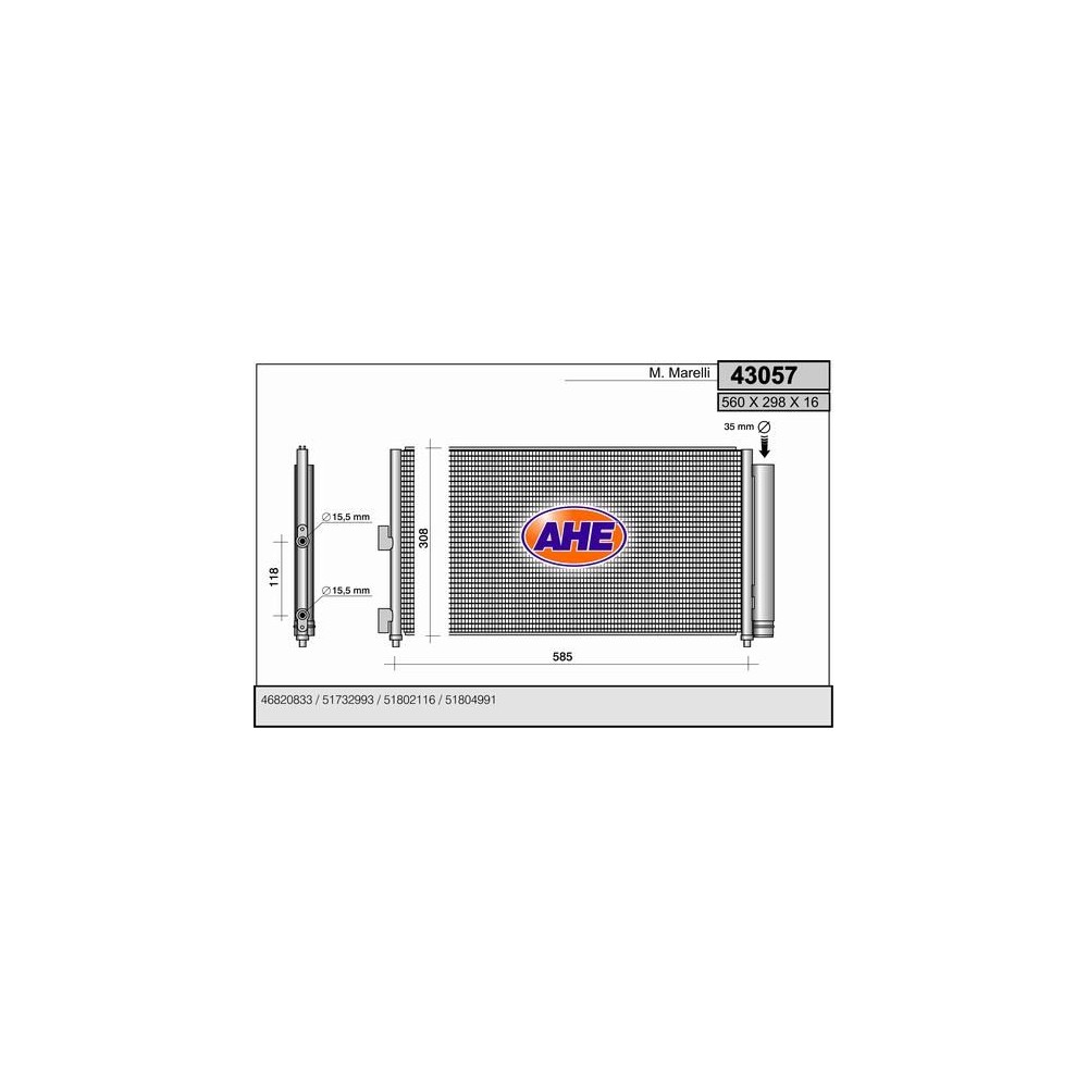 AHE Kondensator, Klimaanlage 43057