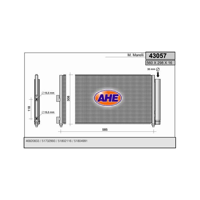 AHE Kondensator, Klimaanlage 43057