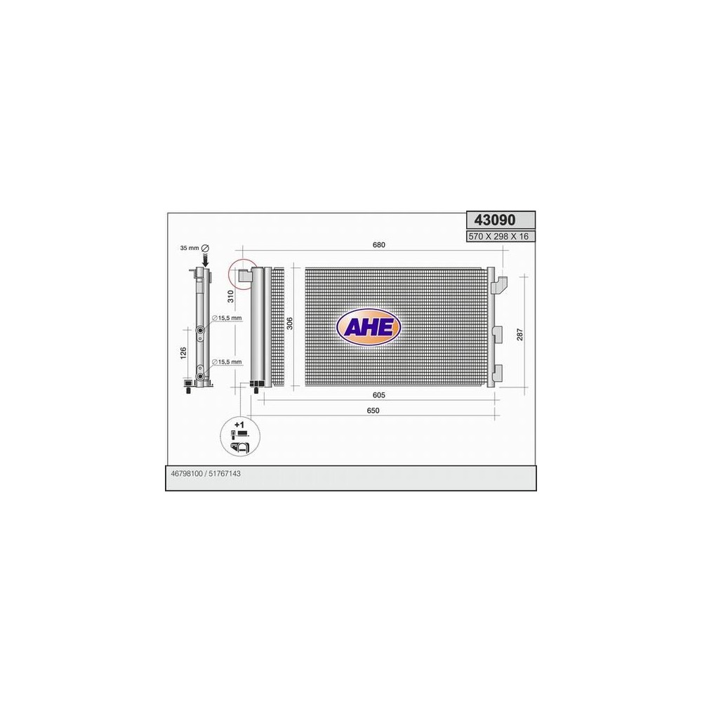 AHE Kondensator, Klimaanlage 43090