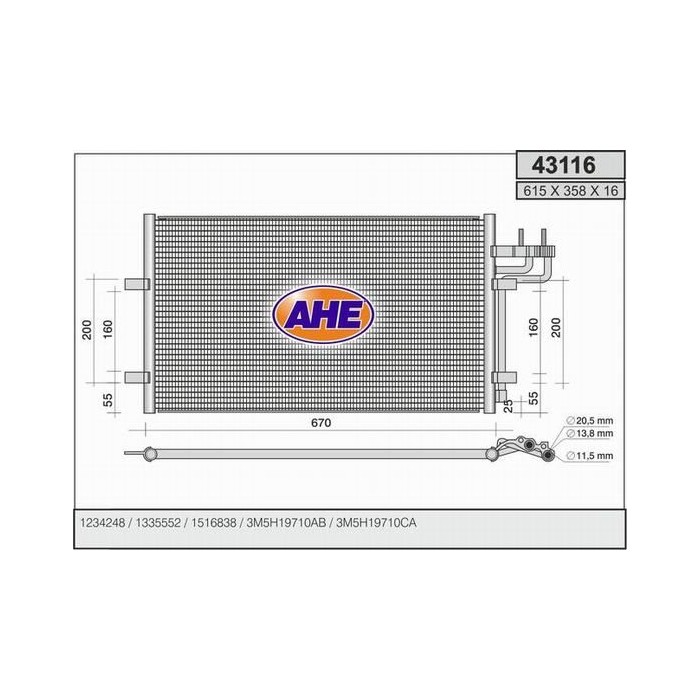 AHE Kondensator, Klimaanlage 43116