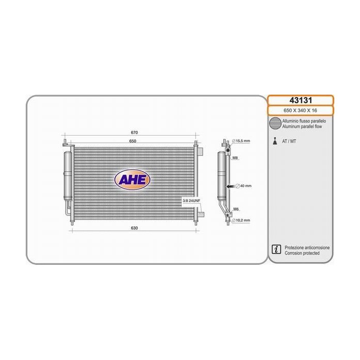 AHE Kondensator, Klimaanlage 43131