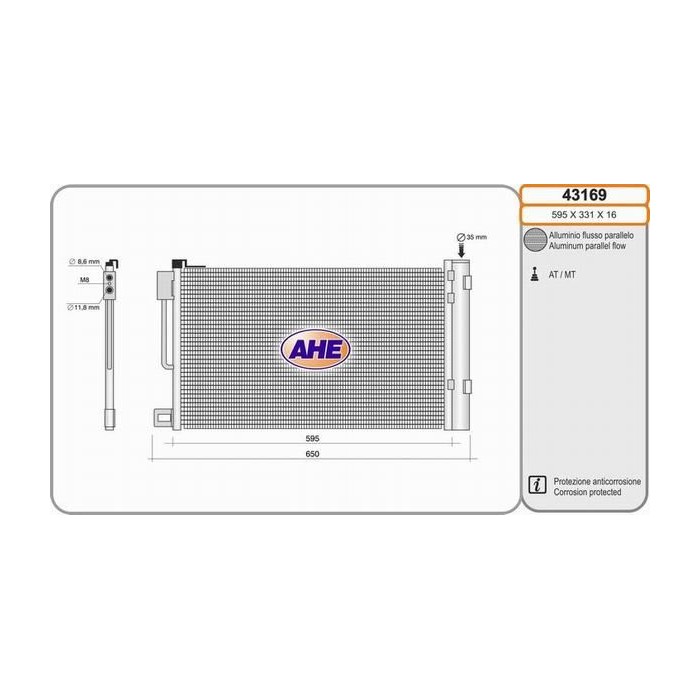 AHE Kondensator, Klimaanlage 43169