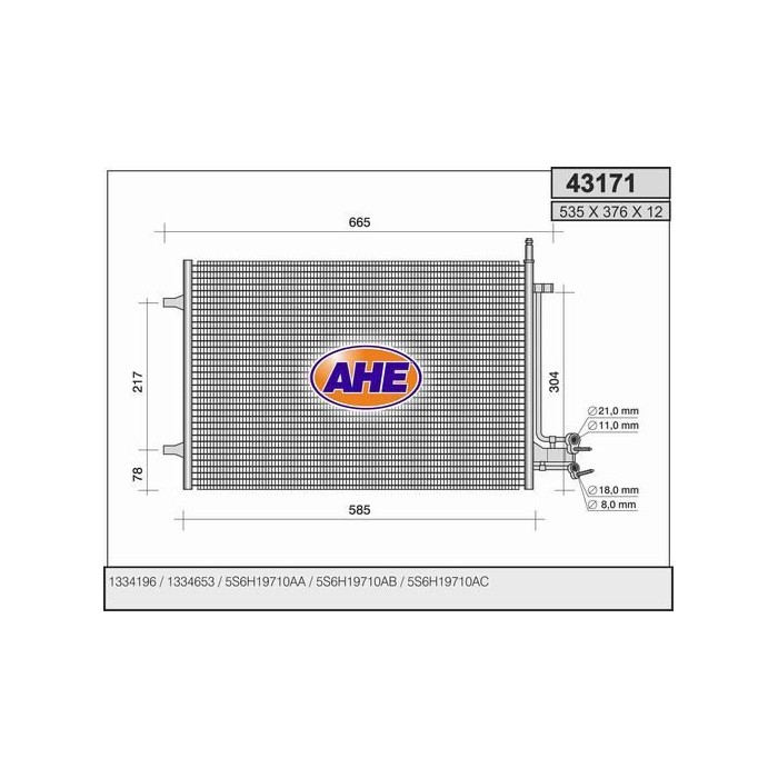 AHE Kondensator, Klimaanlage 43171
