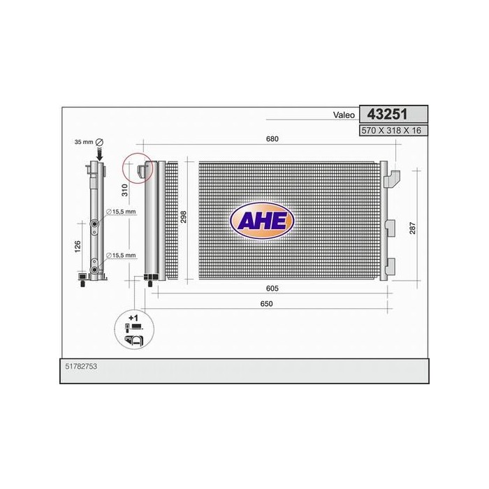 AHE Kondensator, Klimaanlage 43251