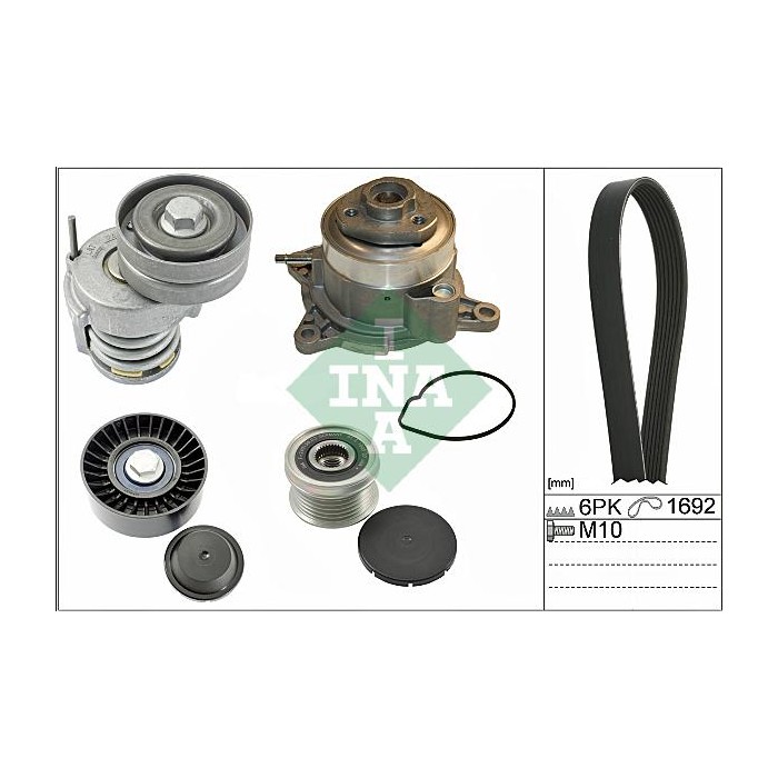 INA Wasserpumpe + Keilrippenriemensatz 529003930