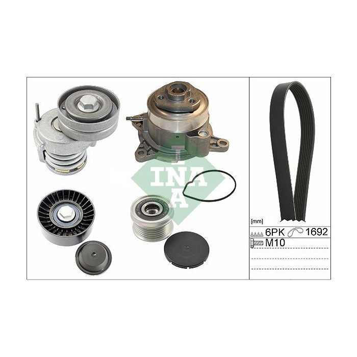 INA Wasserpumpe + Keilrippenriemensatz 529003930