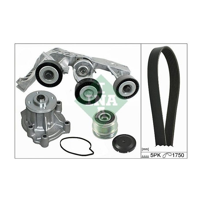 INA Wasserpumpe + Keilrippenriemensatz 529008130
