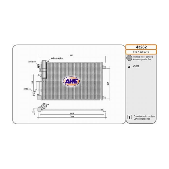 AHE Kondensator, Klimaanlage 43282