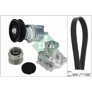 INA Wasserpumpe + Keilrippenriemensatz 529016130