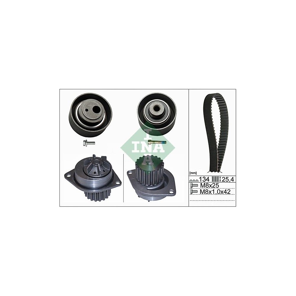 INA Wasserpumpe + Zahnriemensatz 530005530
