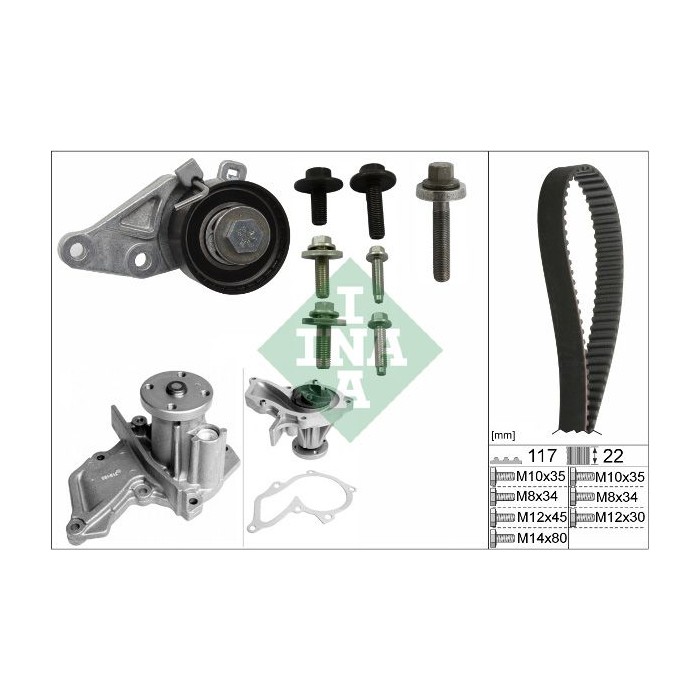 INA Wasserpumpe + Zahnriemensatz 530014030