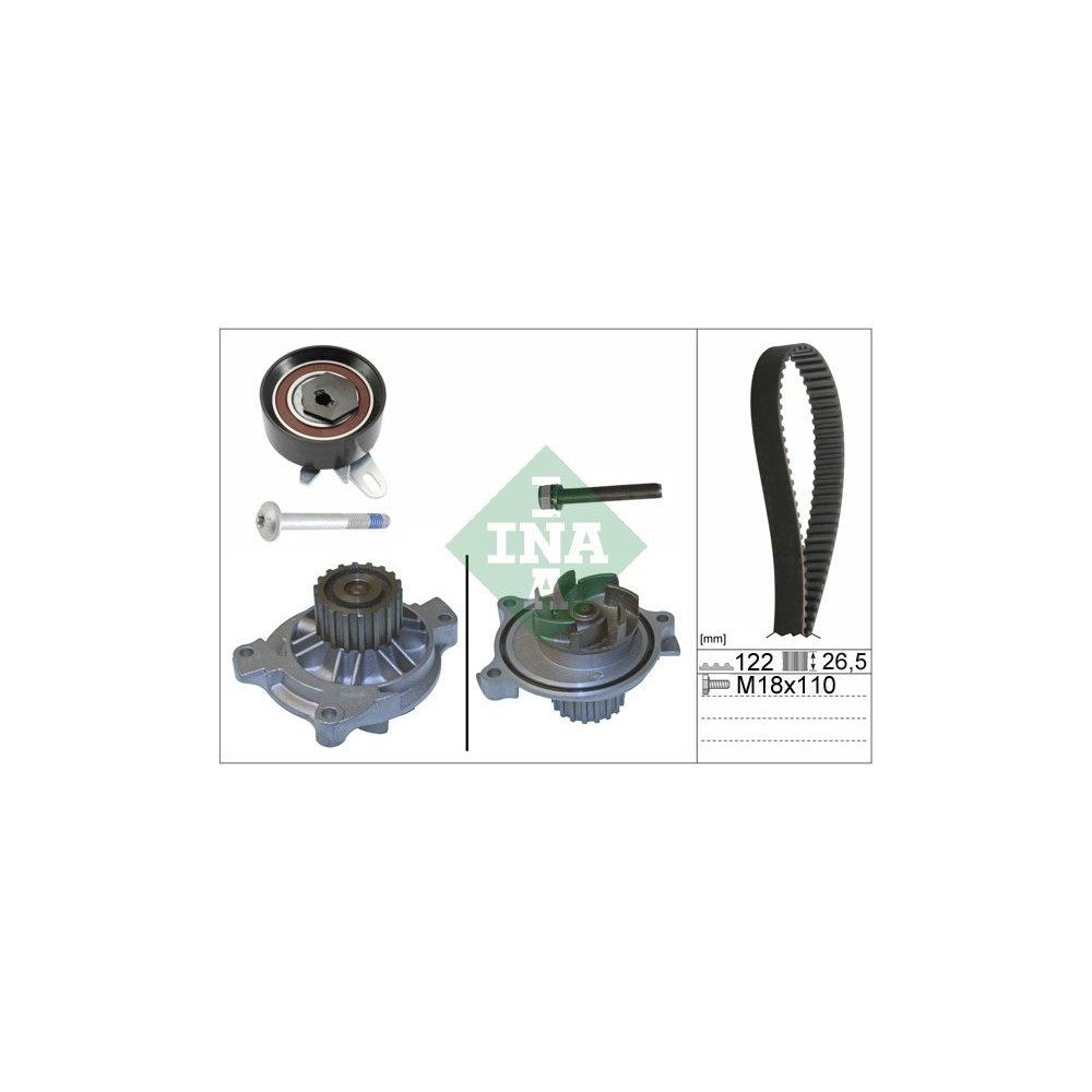 INA Wasserpumpe + Zahnriemensatz 530017531