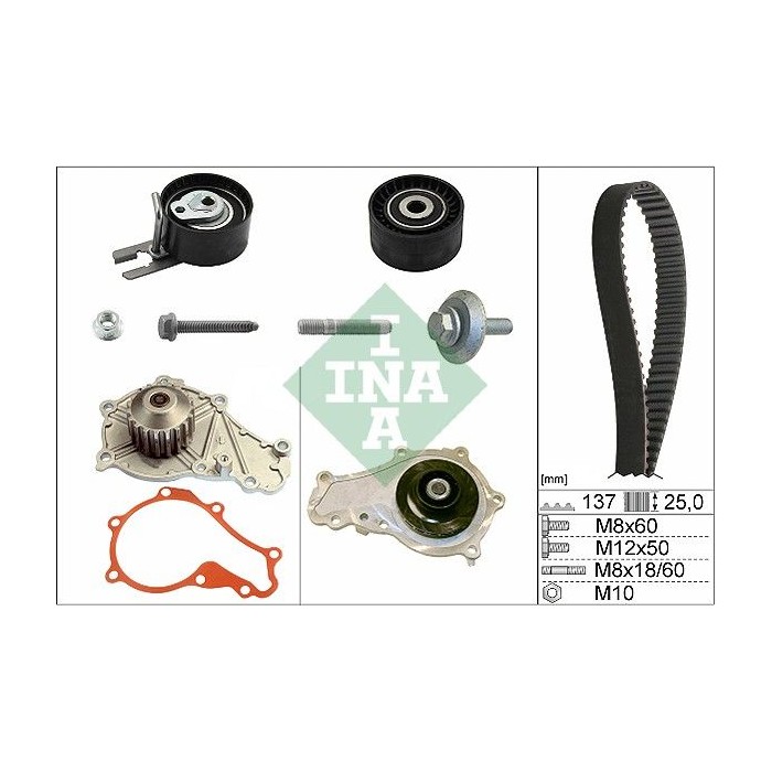 INA Wasserpumpe + Zahnriemensatz 530037530