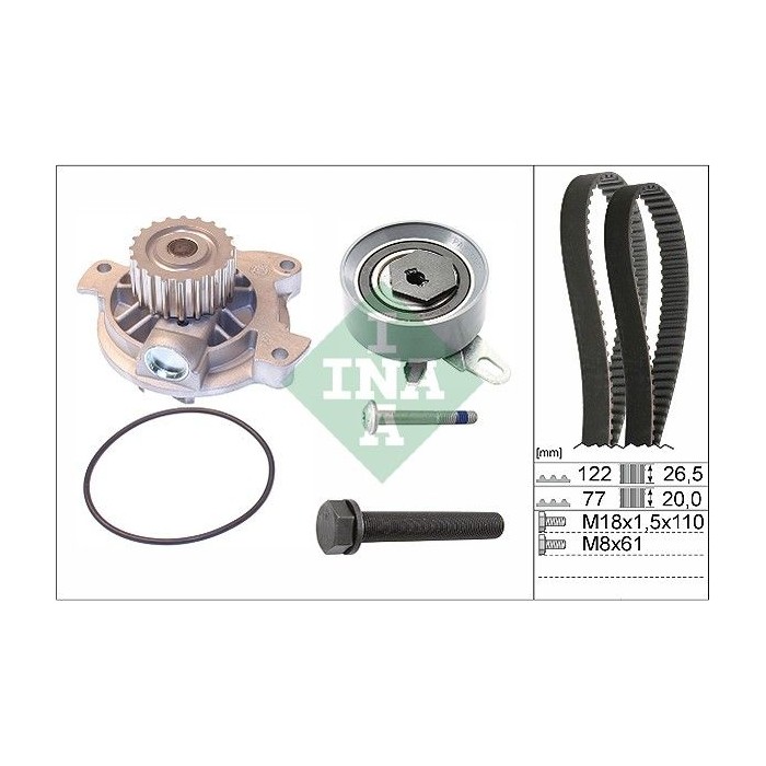 INA Wasserpumpe + Zahnriemensatz 530040630