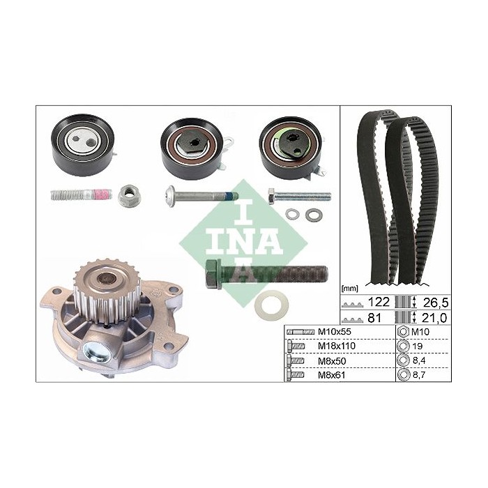 INA Wasserpumpe + Zahnriemensatz 530048430