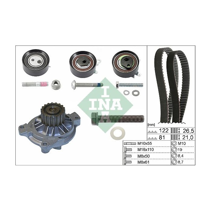 INA Wasserpumpe + Zahnriemensatz 530048431
