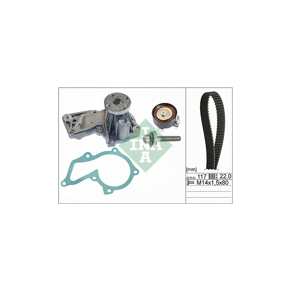 INA Wasserpumpe + Zahnriemensatz 530060530